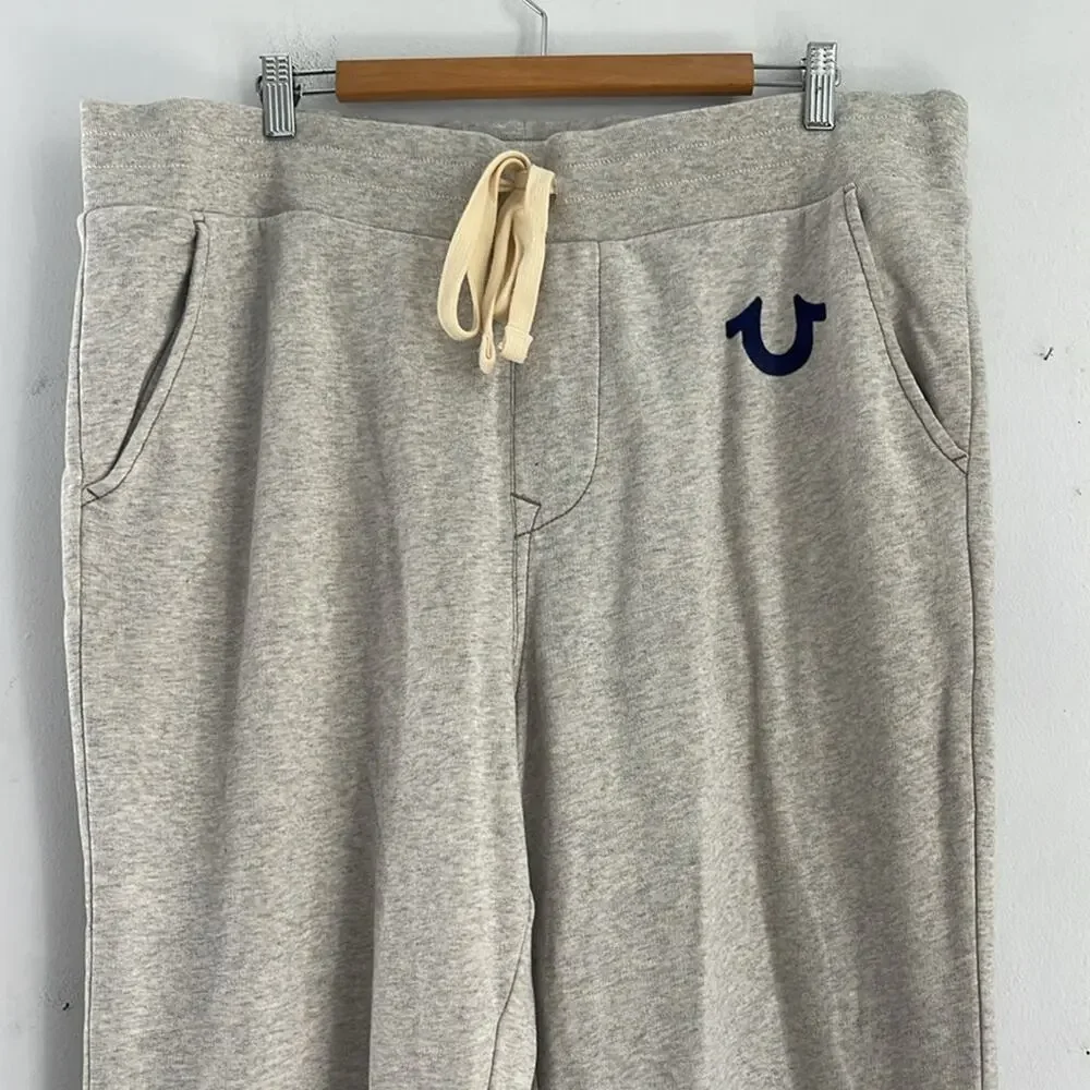 True Religion elastic waist pull on drawstring waist jogger style sweatpants XL